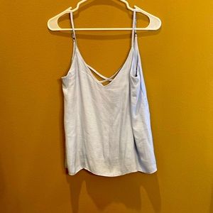 Forever 21 Light Blue Lined Adjustable Strap Top - Small